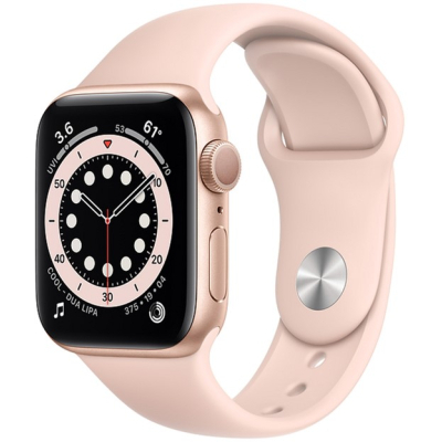 Смарт-годинник Apple Watch Series 6 GPS, 40mm Gold Aluminium Case with Pink Sand (MG123UL/A)