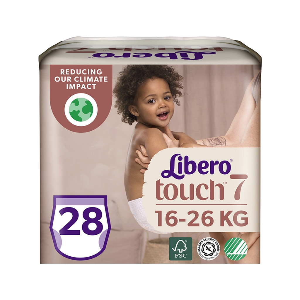 Підгузок Libero Touch 7 16-26 кг 28 шт (7322541092386)