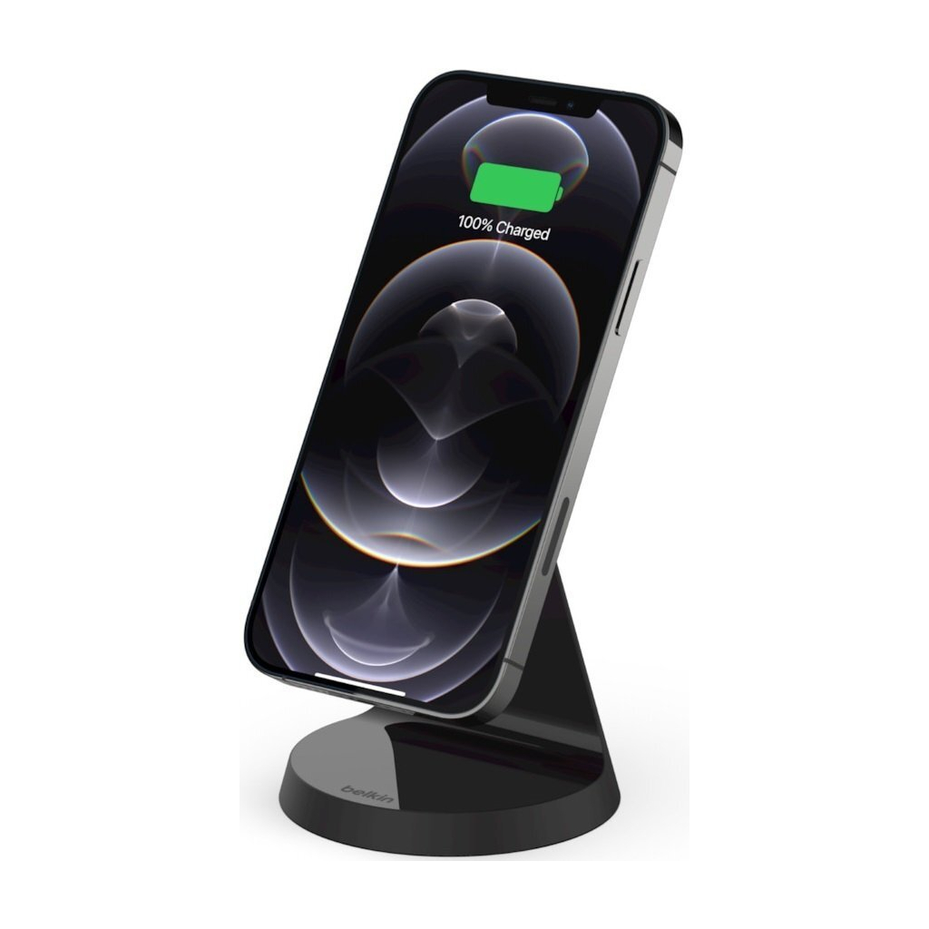 Зарядний пристрій Belkin MagSafe iPhone Wireless Charger, black (WIB003VFBK)