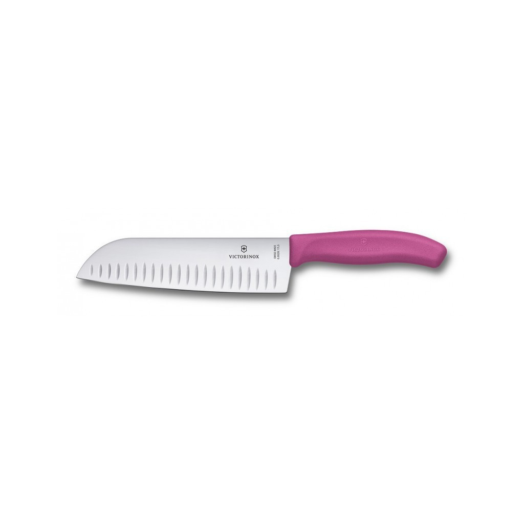 Кухонний ніж Victorinox SwissClassic Santoku 17 см Pink (6.8526.17L5B)