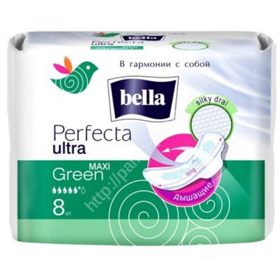 Гігієнічні прокладки Bella Perfecta Green Maxi Drai Ultra 8 шт. (5900516306076)