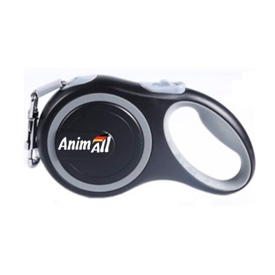 Повідок для собак AnimAll М до 25 кг 5 м (сіро-чорний) (2000981099220)