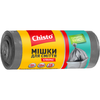 Пакети для сміття Chisto Strong 35 л 15 шт. (4823098407775)