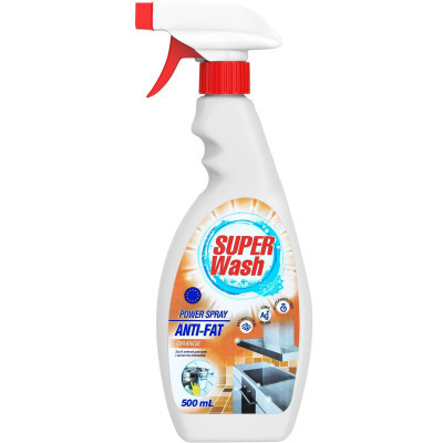 Спрей для чищення кухні Super Wash Анти-жир з ароматом апельсина 500 мл (4820096034231)