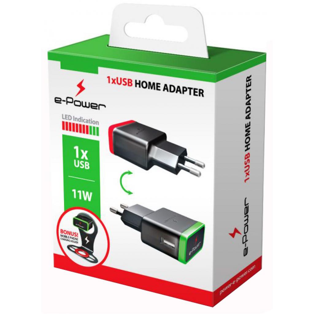 Зарядний пристрій E-power 1 * USB 2.1A + holder (EP402HA)