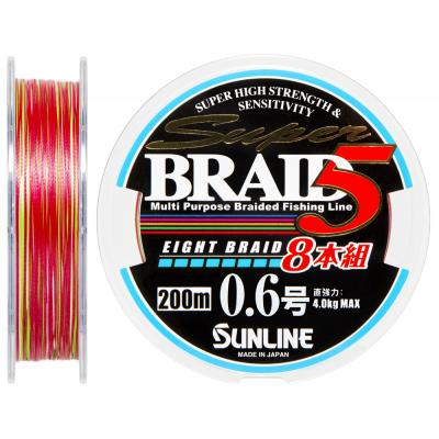 Шнур Sunline Super Braid 5 (8 Braid) 200m #0.6/0.128мм 4кг (1658.08.59)