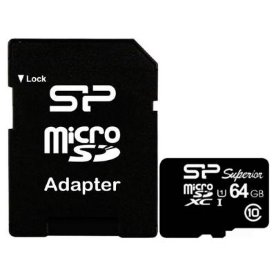 Карта пам'яті Silicon Power 64GB microSDXC Class10 UHS-I (SP064GBSTXDU1V10SP)