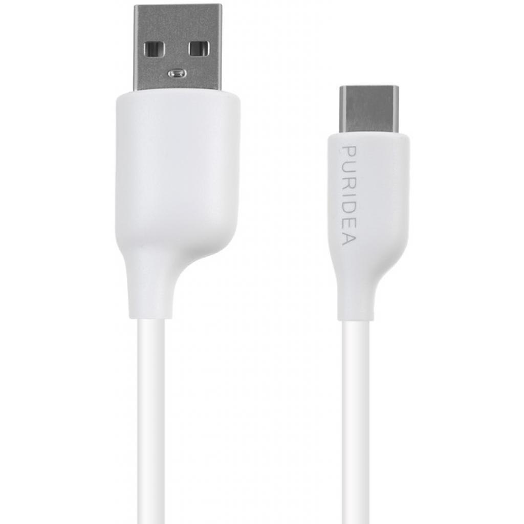 Дата кабель USB 2.0 AM to Type-C 1.2m White Puridea (L02-USB-C White)