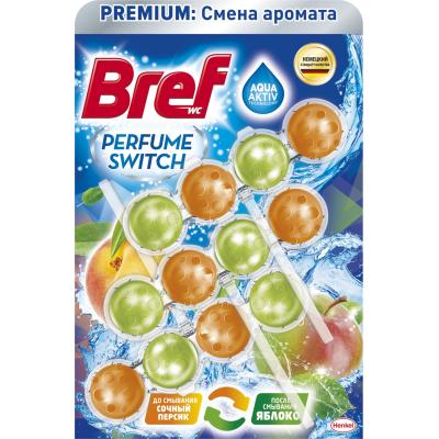 Туалетний блок Bref Смена аромата Персик-Яблоко Триопак (9000101403794)