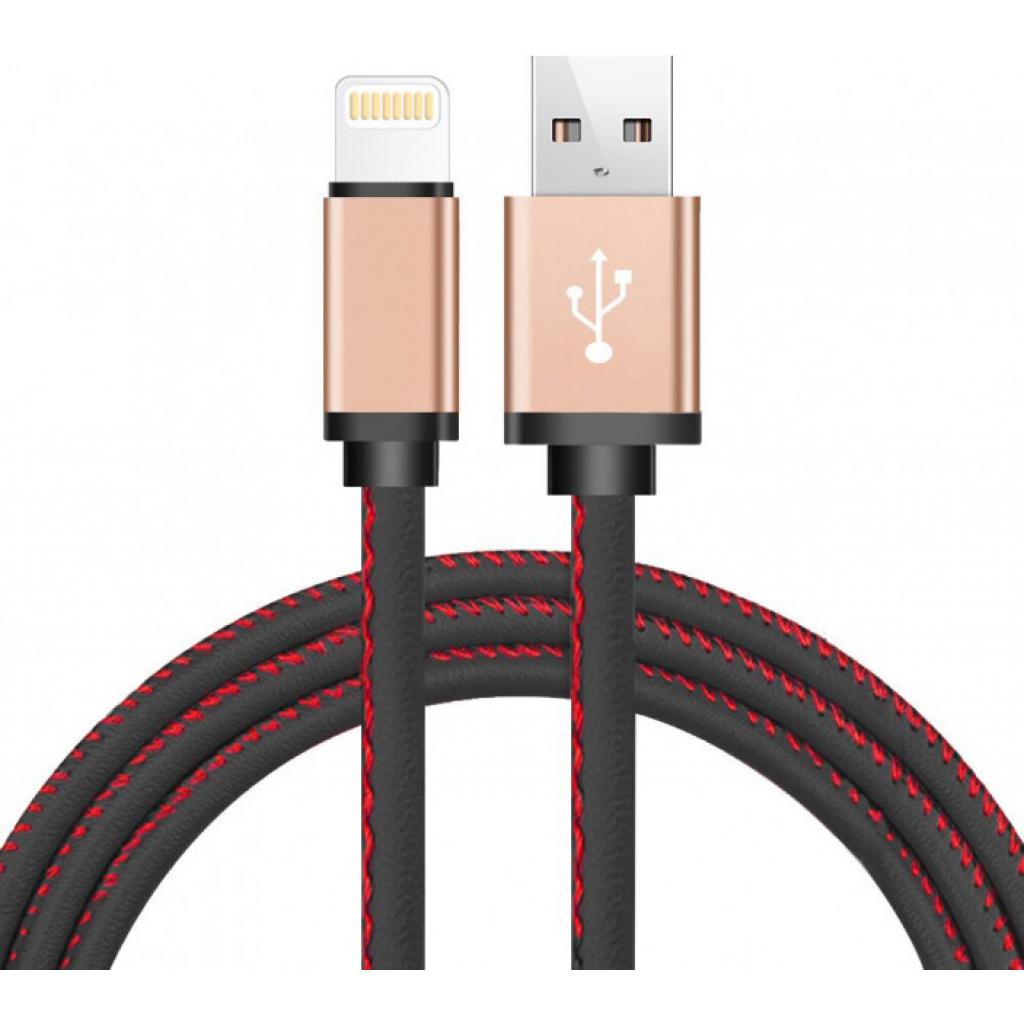 Дата кабель USB 2.0 AM to Lightning 1.0m leather black XoKo (SC-115i-BK)