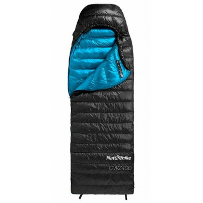 Спальний мішок Naturehike CWZ400 NH19W400-Z 550FP 90 Goose Down Black (6927595765371)