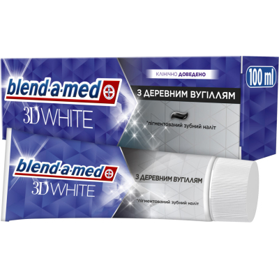 Зубна паста Blend-a-med 3D White З деревним вугіллям 100 мл (8006540793046)