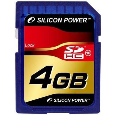 Карта пам'яті Silicon Power 4Gb SDHC class 10 (SP004GBSDH010V10)