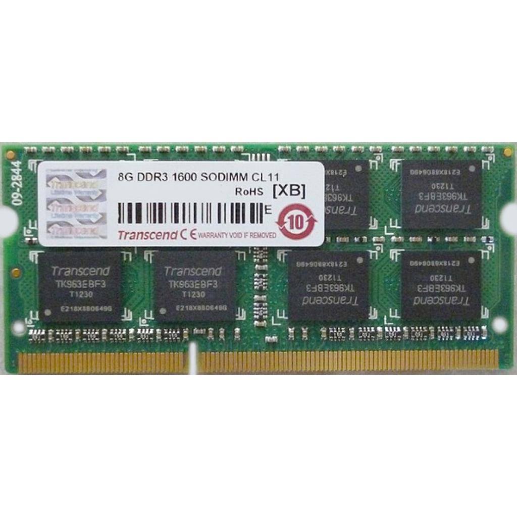 Модуль пам'яті для ноутбука SoDIMM DDR3 8GB 1600 MHz Transcend (JM1600KSH-8G)