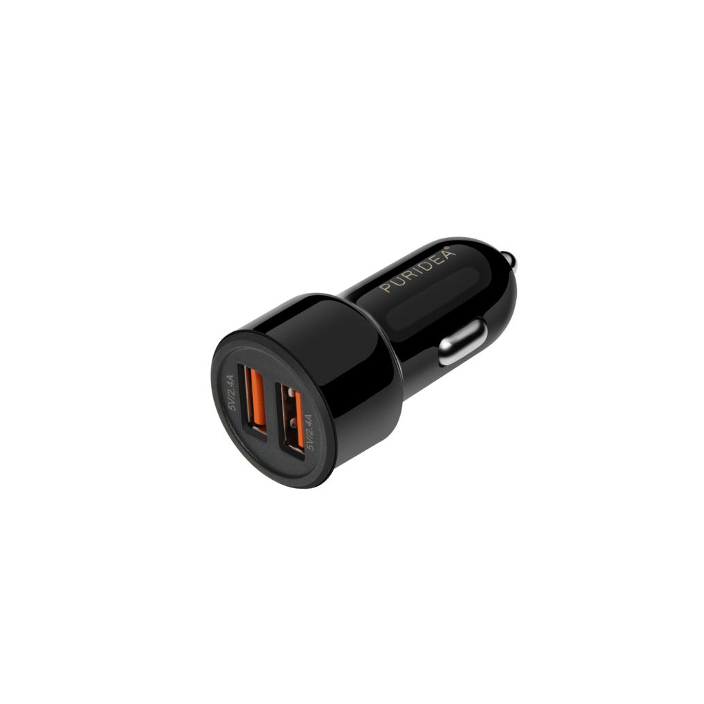 Зарядний пристрій Puridea 2xUSB Dual Fast Charge Black (CC02-Black)