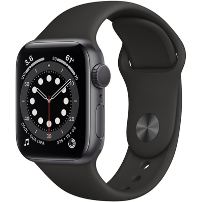 Смарт-годинник Apple Watch Series 6 GPS, 40mm Space Gray Aluminium Case with Blac (MG133UL/A)