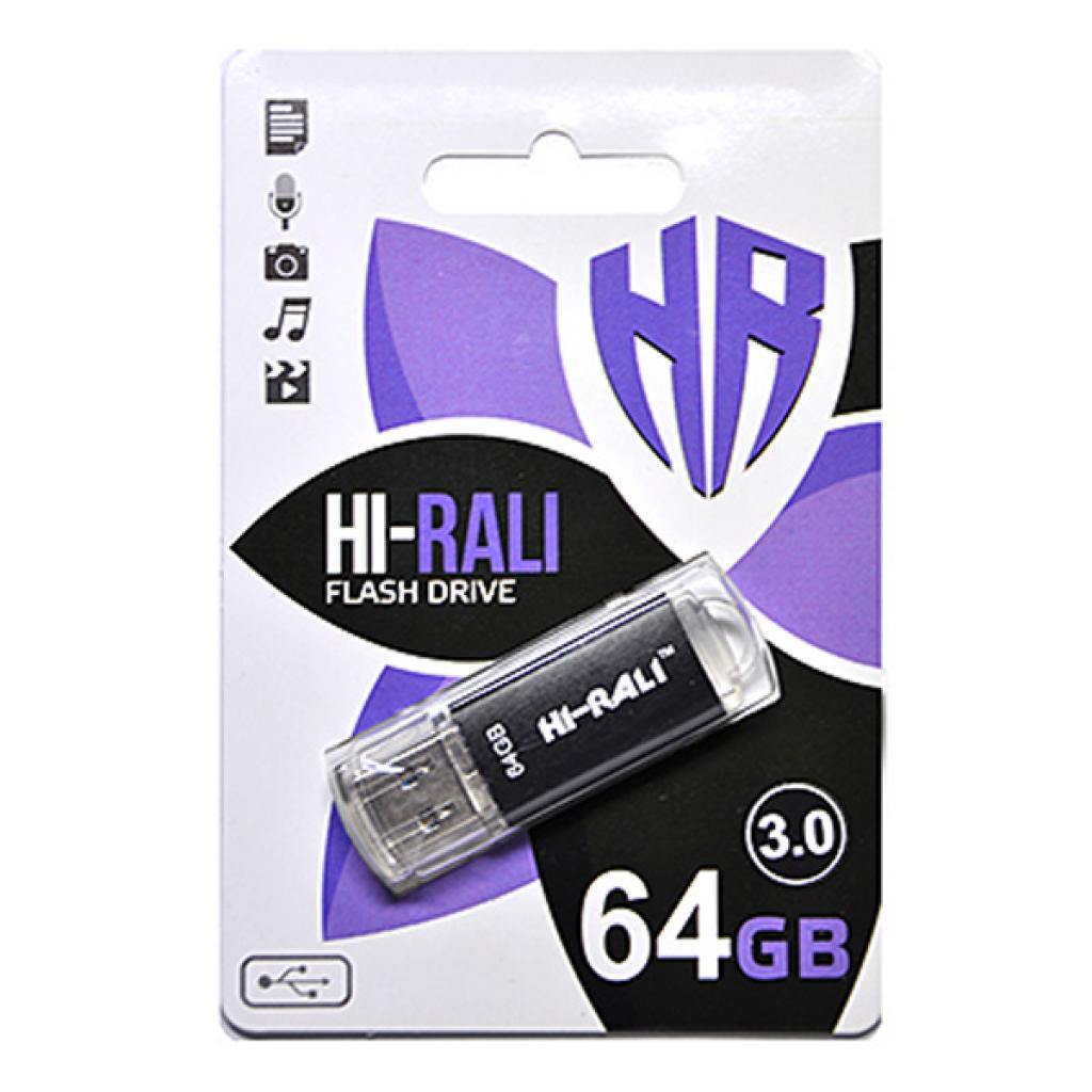 USB флеш накопичувач Hi-Rali 64GB Rocket Series Black USB 3.0 (HI-64GB3VCBK)