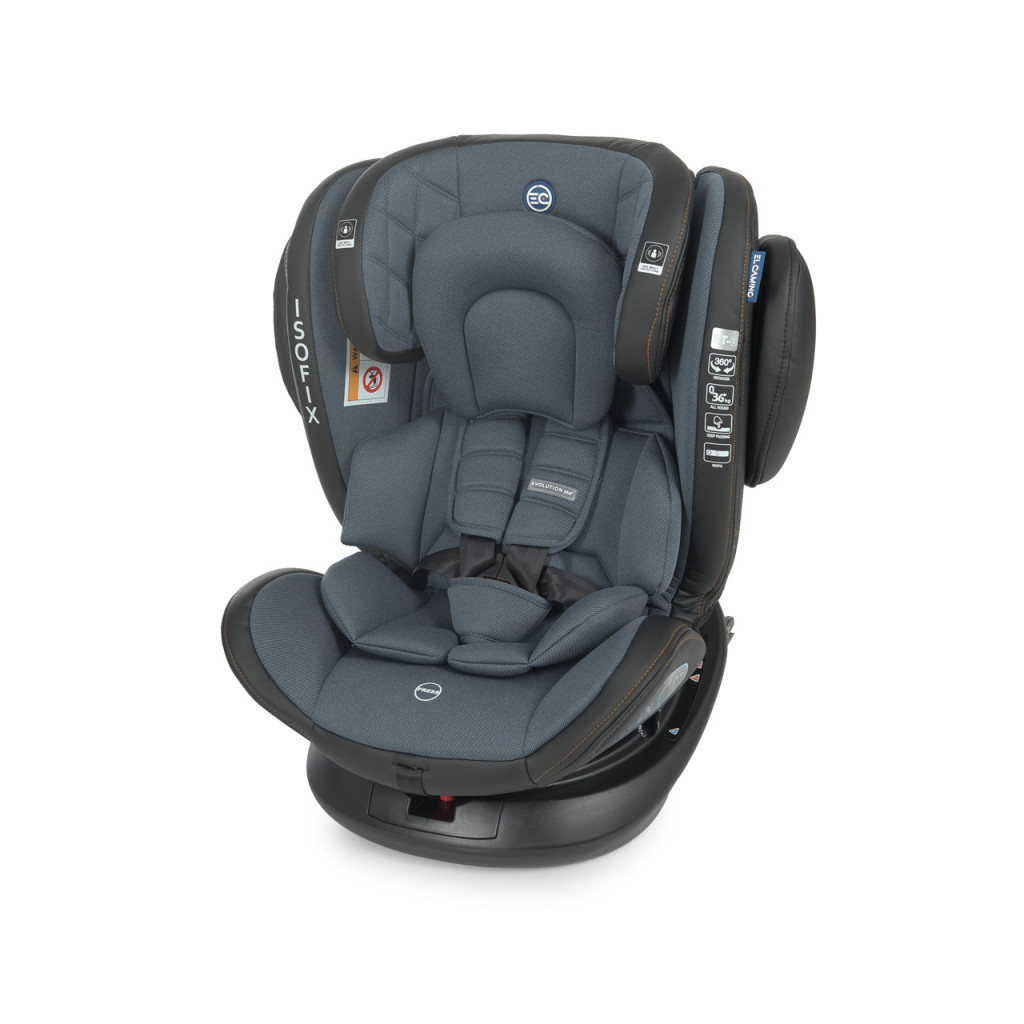 Автокрісло El Camino ME 1045 Evolution 360 Isofix 0-36 кг denim blue (ME 1045 EVO denim blue)