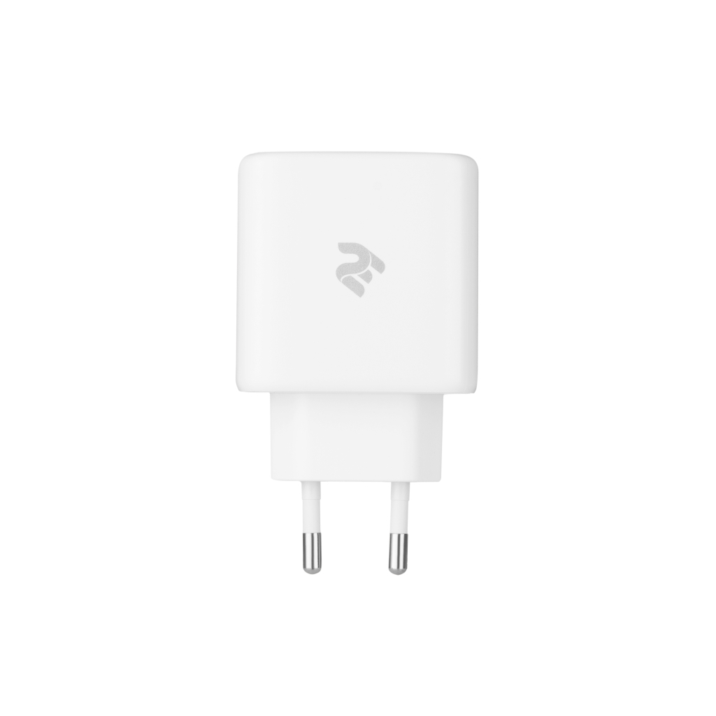 Зарядний пристрій 2E USB Wall Charger QC, PD, Max 30W, white (2E-WC2USB30W-W)