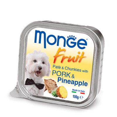 Консерви для собак Monge DOG FRUIT свинина з ананасом 100 г (8009470013253)