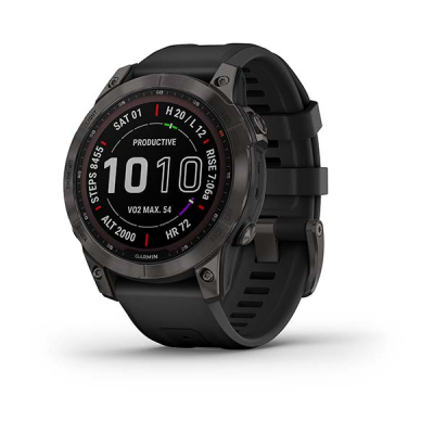 Смарт-годинник Garmin fenix 7 Sapph Solar, Black DLC Ti, GPS (010-02540-35)