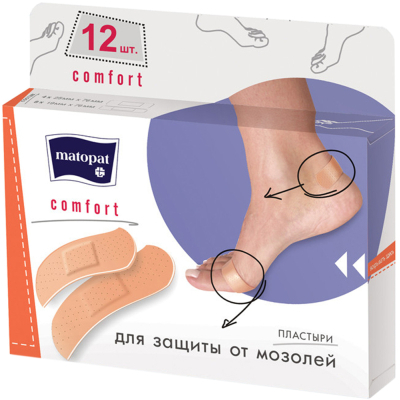 Пластир медичний Matopat Comfort 12 шт. (5900516865252/5900516894108)