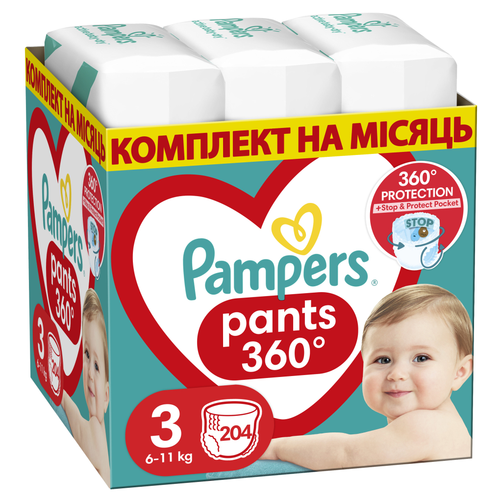 Підгузок Pampers Pants Midi Розмір 3 (6-11 кг) 204 шт (8006540497678)