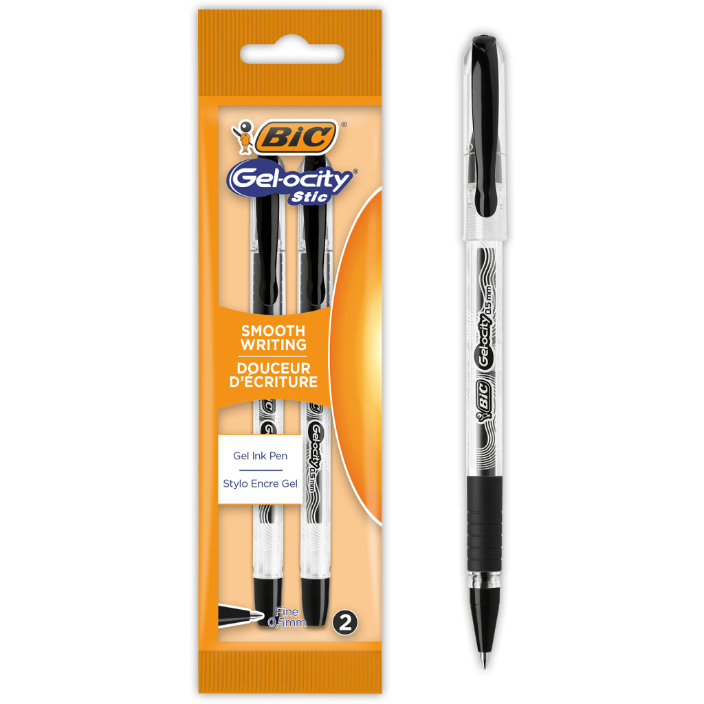 Ручка гелева Bic Gel-ocity Stic 0,5 мм 2 шт чорна (bc989708)