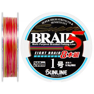 Шнур Sunline Super Braid 5 (8 Braid) 200m #1.0/0.165мм 6.1кг (1658.08.61)