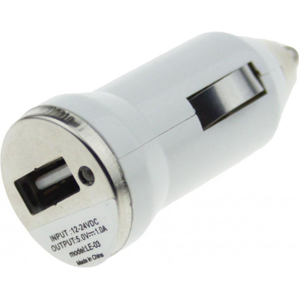 Зарядний пристрій Toto TZZ-54 Car charger 1USB 1A White (F_52812)