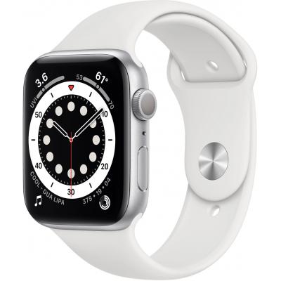 Смарт-годинник Apple Watch Series 6 GPS, 44mm Silver Aluminium Case with White Sp (M00D3UL/A)