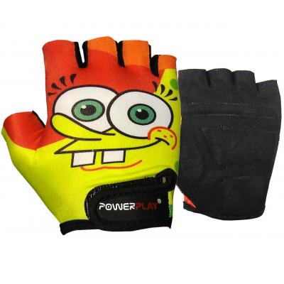 Велорукавиці PowerPlay Children 5473 Sponge Bob Yellow/Orange 4XS (5473BOB_4XS_Yellow)