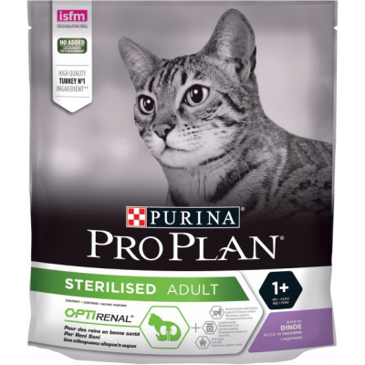 Сухий корм для кішок Purina Pro Plan Sterilised Cat Turkey зі смаком індички 400 г (7613034874399)