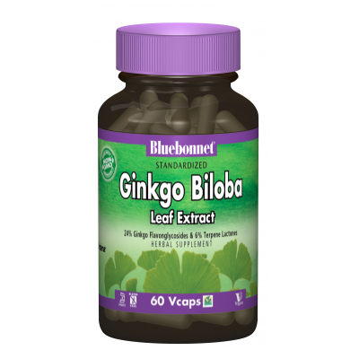 Трави Bluebonnet Nutrition Екстракт Листя Гінкго Білоби, Ginkgo Biloba Leaf Extract, 60 (BLB1362)