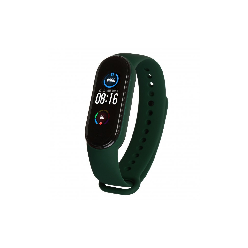 Ремінець до фітнес браслета Armorstandart для Xiaomi Mi Band 7/6/5 Dark Green (ARM60988)