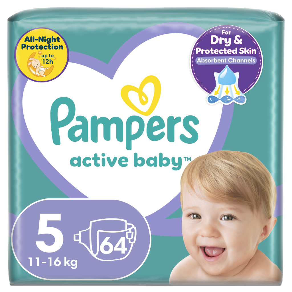 Підгузок Pampers Active Baby Junior Размер 5 (11-16 кг) 64 шт (8001090949974)