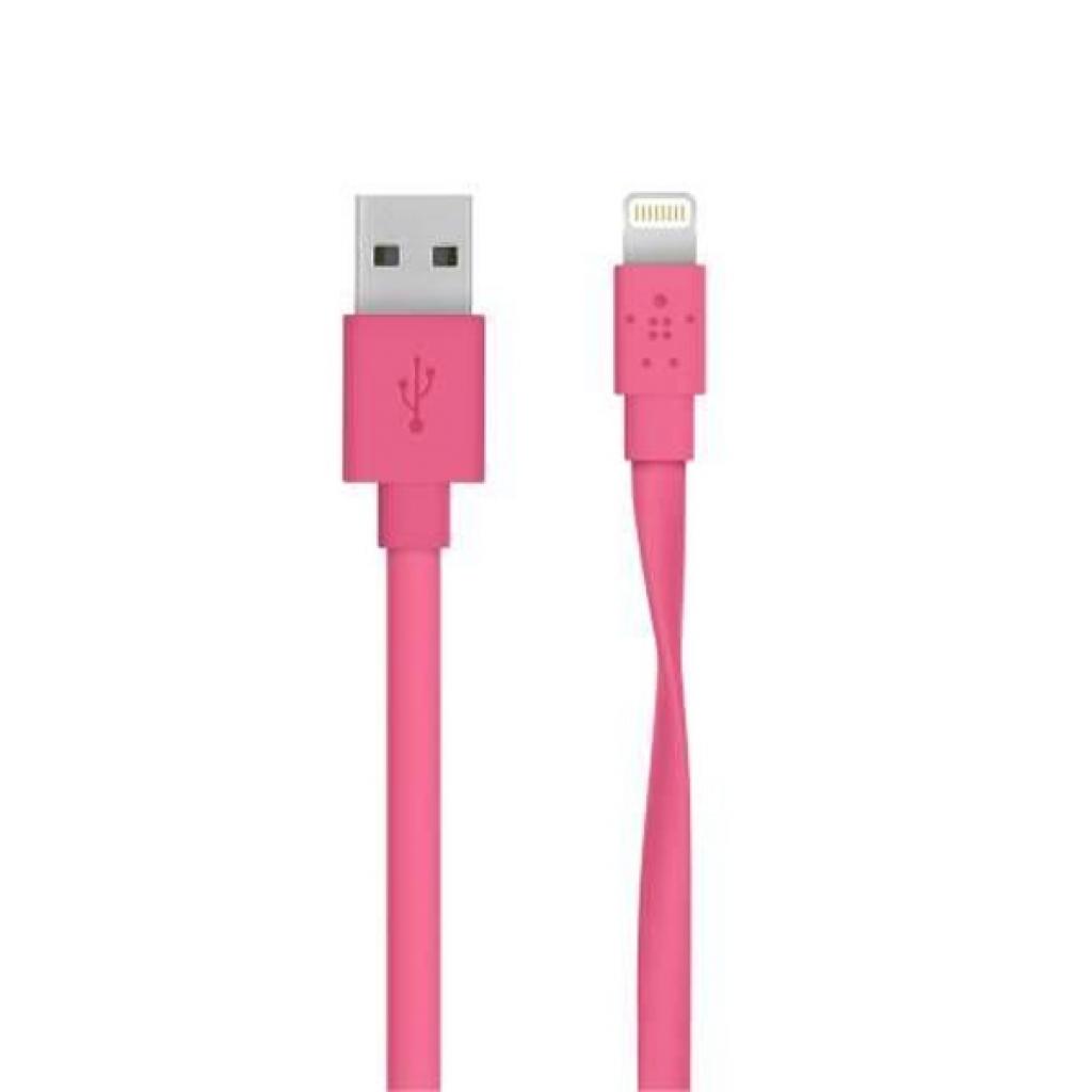 Дата кабель USB 2.0 AM to Lightning 1.2m Belkin (F8J148bt04-PNK)