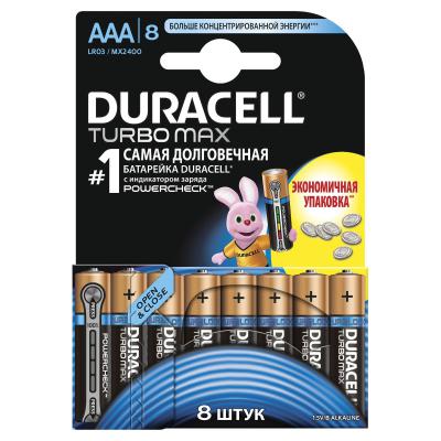 Батарейка Duracell LR03 TURBO MAX MN2400 * 8 (5000394011229 / 81480371)