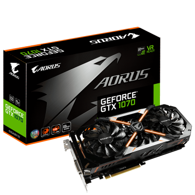 Відеокарта GIGABYTE GeForce GTX1070 8192Mb AORUS (GV-N1070AORUS-8GD)