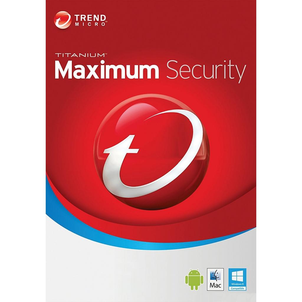 Антивірус Trend Micro Maximum Security 2019 3ПК, 12 month(s), Multi Lang, Lic, New (TI10974263)