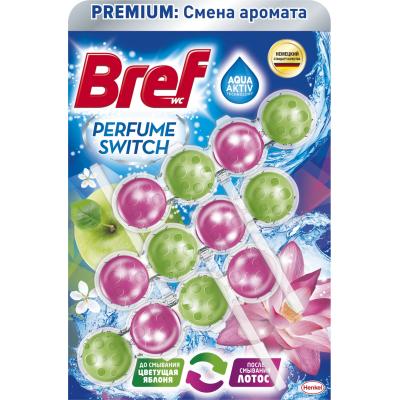 Туалетний блок Bref Зміна аромату Яблуко-Водяна лілія Тріопак (9000101329186/9000101418163)