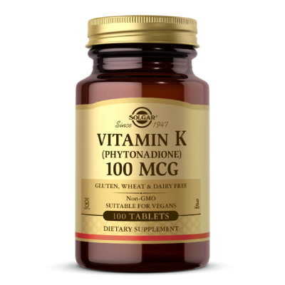 Вітамін Solgar Вітамін K, 100 мкг, Vitamin K, 100 таблеток (SOL03600)