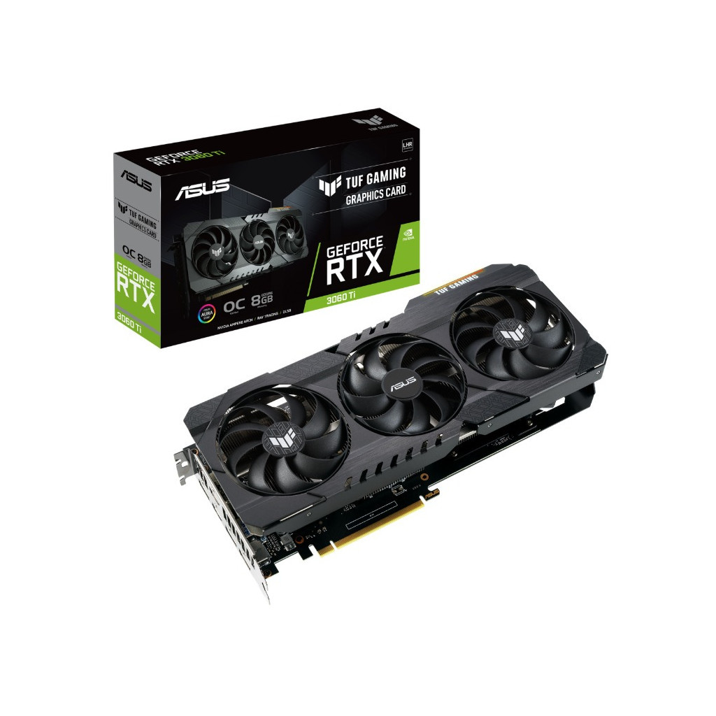 Відеокарта ASUS GeForce RTX3060Ti 8Gb TUF OC GAMING V2 LHR (TUF-RTX3060TI-O8G-V2-GAMING)