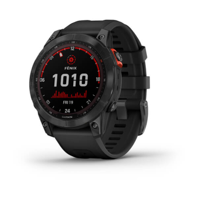 Смарт-годинник Garmin fenix 7 Solar, Slate Gray w/Black Band, GPS (010-02540-11)