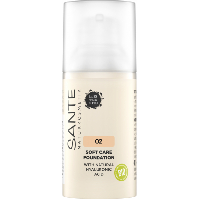 База під макіяж Sante Soft Care з гіалуроновою кислотою 02 - Neutral Beige 30 мл (4025089085324)