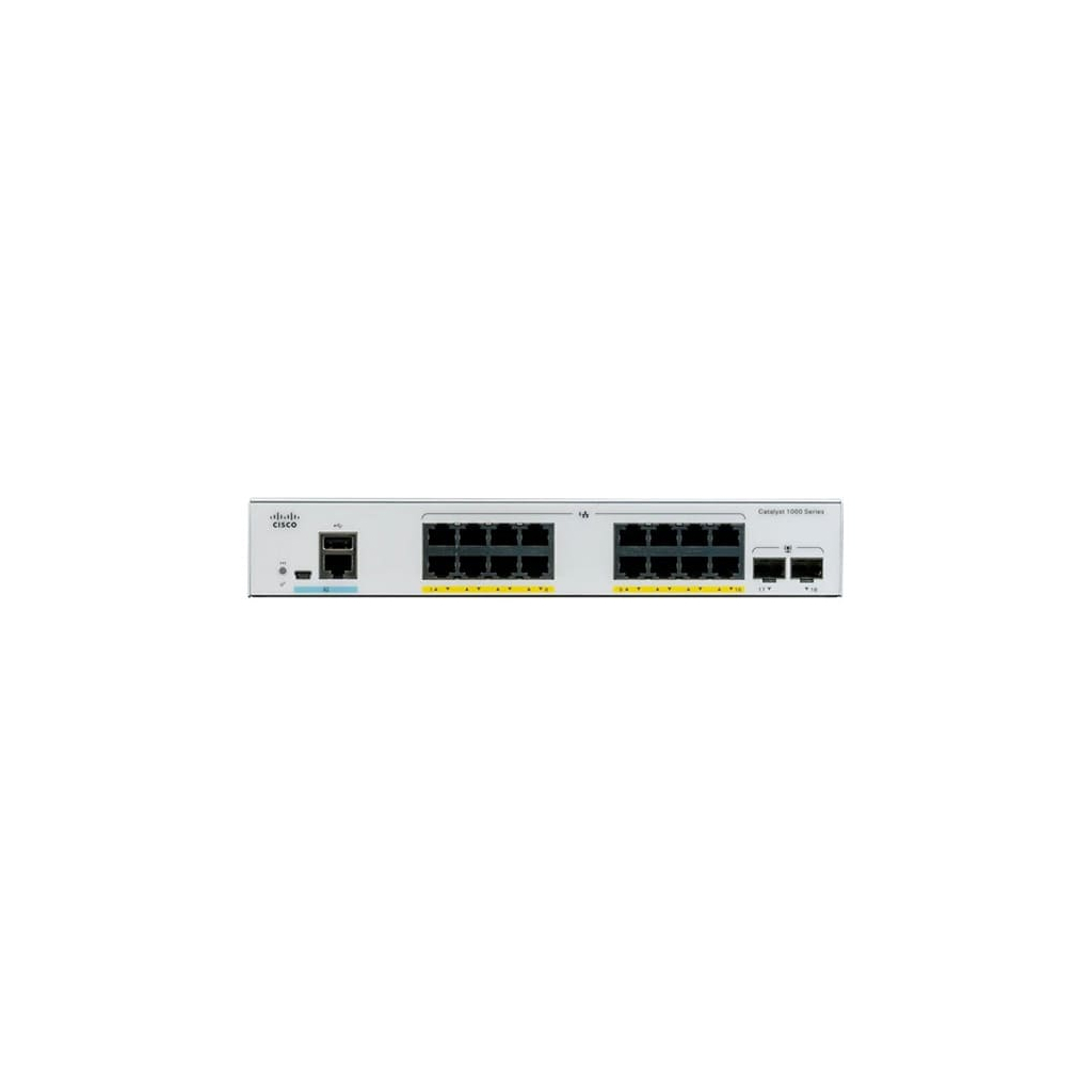 Комутатор мережевий Cisco C1000-16P-2G-L