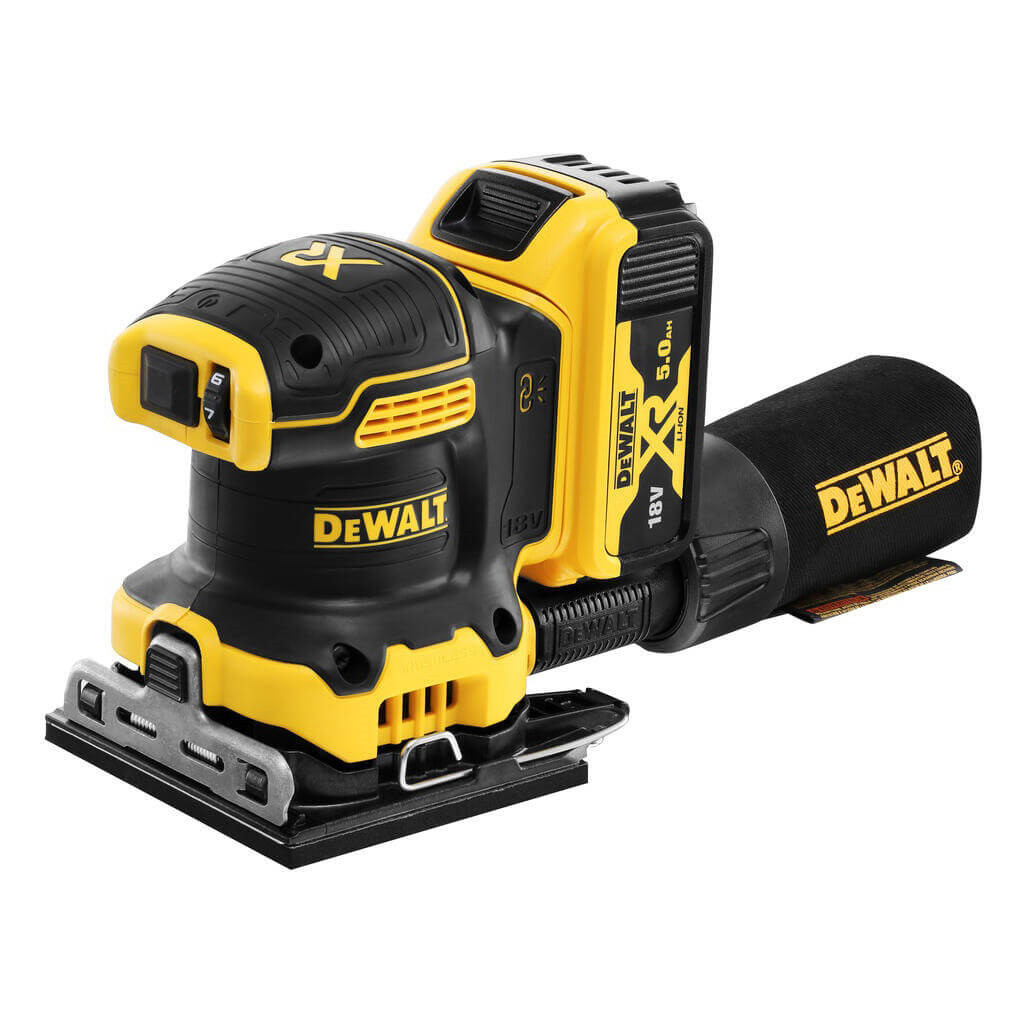 Шліфувальна машина DeWALT 18 В XR Li-lon, 115х108 мм, 8000-13500 об/хв, 2x5Ah, кейс (DCW200P2)