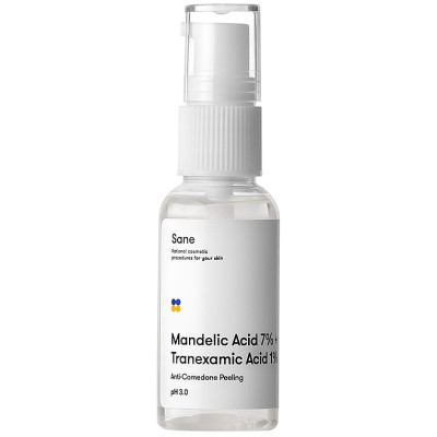 Пілінг для обличчя Sane Mandelic Acid 7% + Tranexamic Acid 1% З мигдальною кислотою 30 мл (4820266830434)