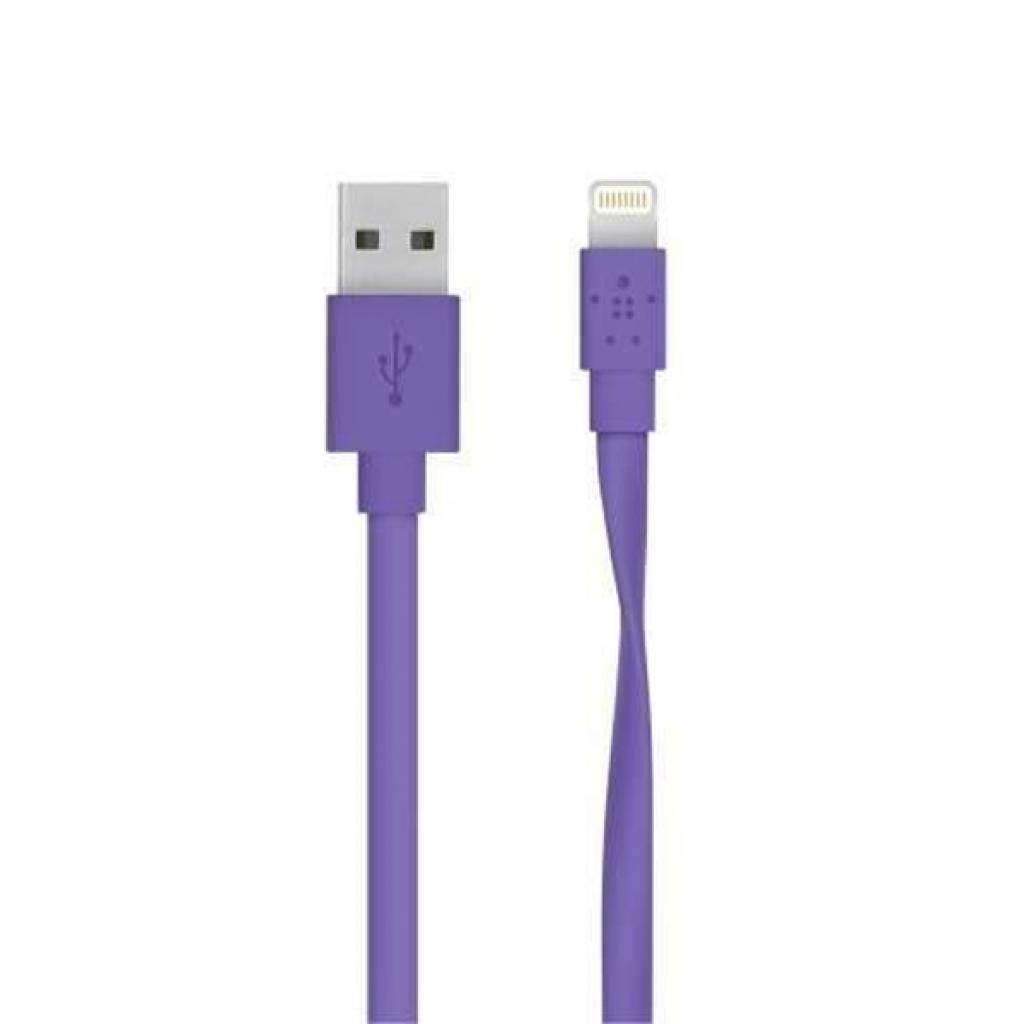 Дата кабель USB 2.0 AM to Lightning 1.2m Belkin (F8J148bt04-PUR)