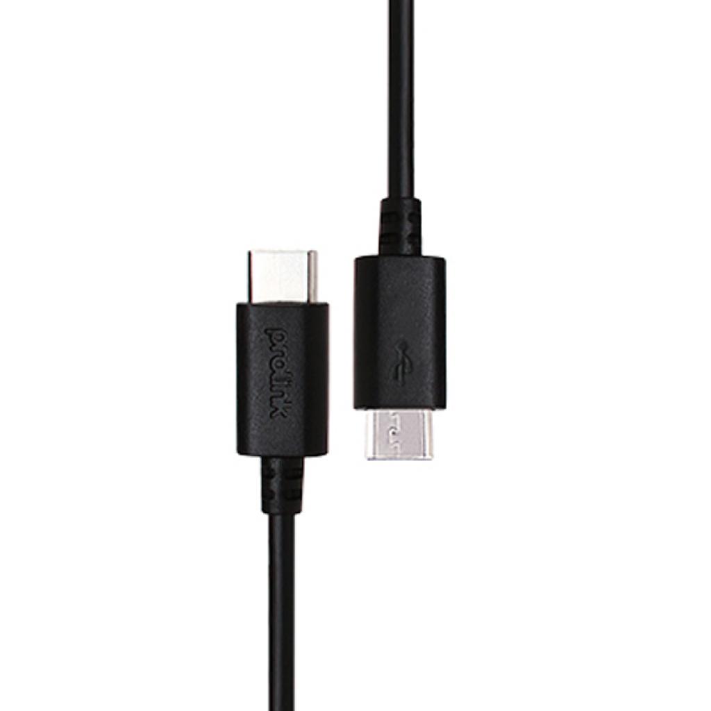 Дата кабель USB 2.0 Type-C to Micro 5P 1.0m Prolink (PB480-0100)